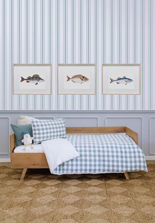 Phlo Studio - Check Washed Cotton Duvet Set - Blue