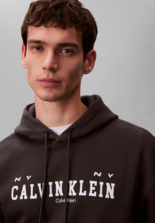 Calvin Klein - Ls 350Fleece Collegiate Hoodie - Pirate Black