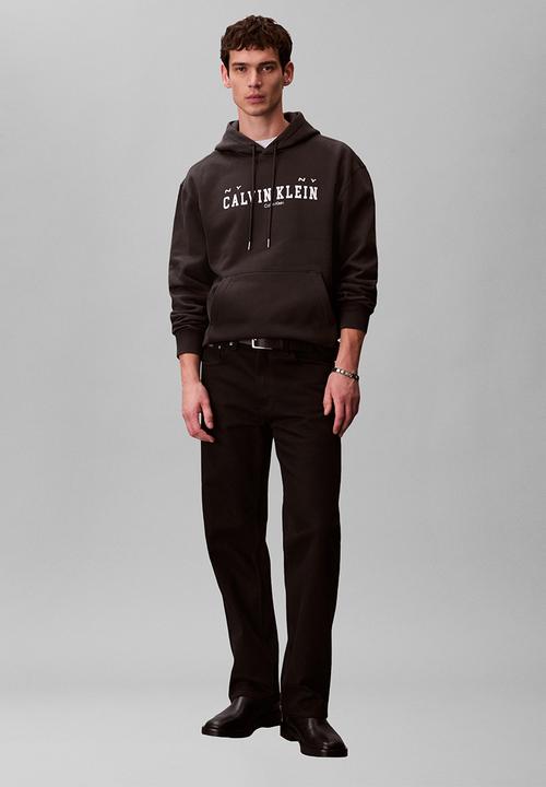 Calvin Klein - Ls 350Fleece Collegiate Hoodie - Pirate Black