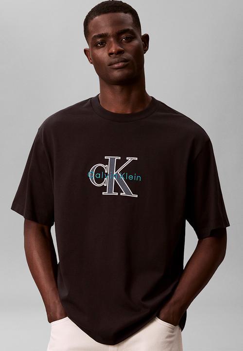 Calvin Klein - Tricolor Monologo Graphic Tee - Black