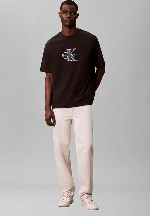 Calvin Klein - Tricolor Monologo Graphic Tee - Black