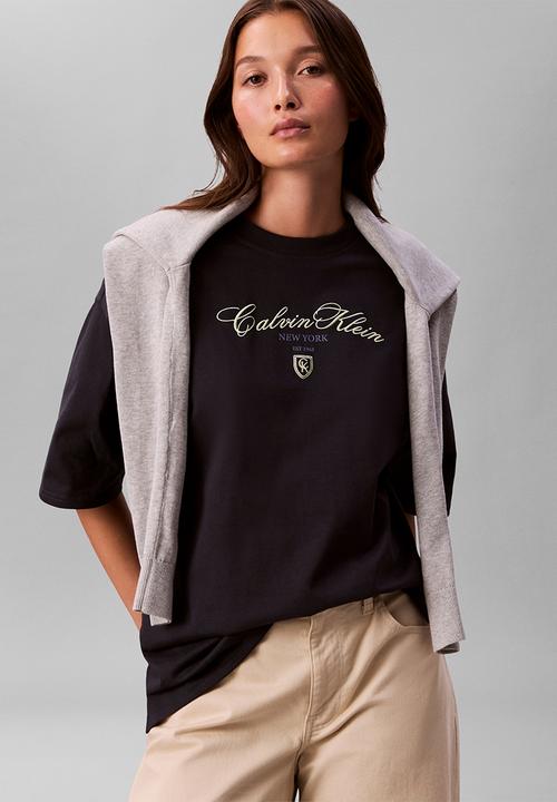 Calvin Klein - Ss oversize ck ny tee - inkwell