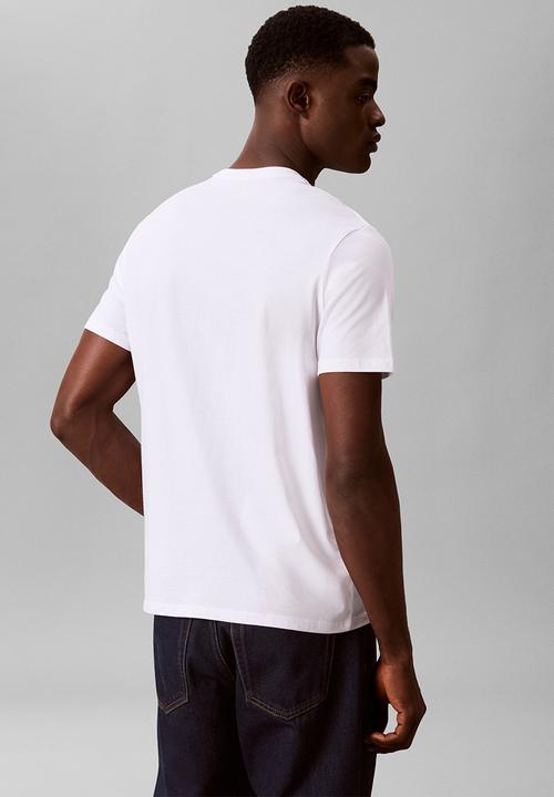 Calvin Klein - Ss 30S Micro Monologo Graphic Tee - Brilliant White