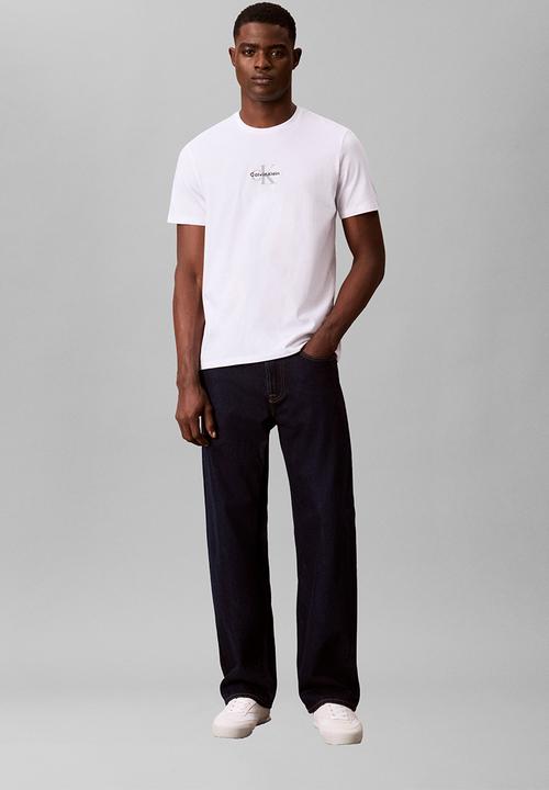 Calvin Klein - Ss 30S Micro Monologo Graphic Tee - Brilliant White