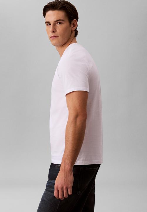 Calvin Klein - Ss 30S Whsl Ck Word Circle Graphic Tee - Brilliant White