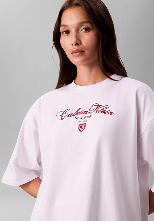 Calvin Klein - Ss oversize ck ny tee - brilliant white