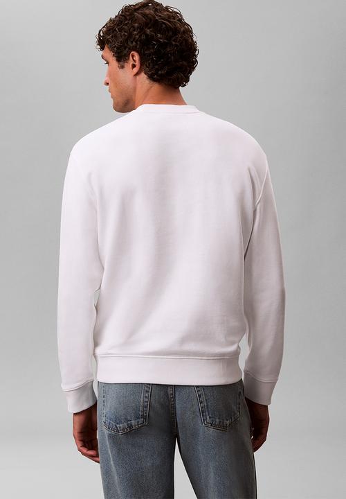 Calvin Klein - Ls 350Terry Eu Whsl Badge Crewneck - Bright White