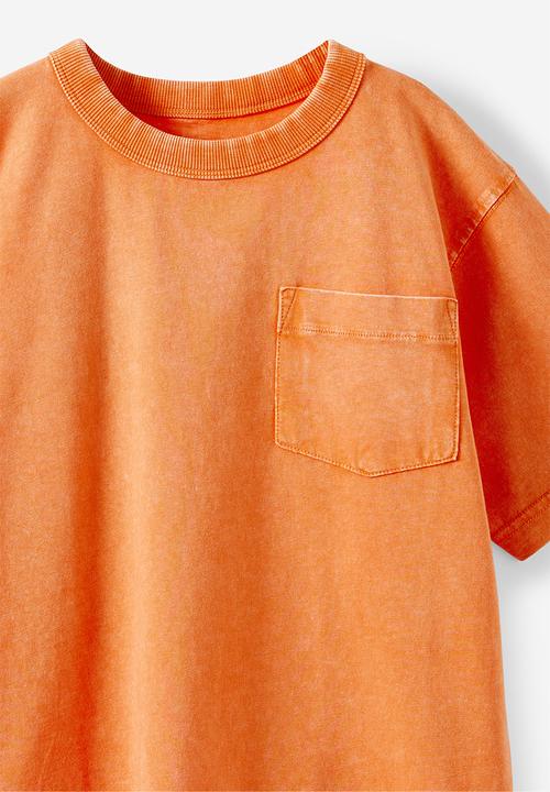 Cotton On - The Essential Short Sleeve Tee -  Orange Soda Wash