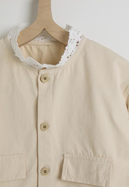 Pop Candy - Cropped co-ord shacket - desert sand