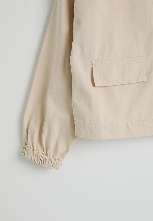 Pop Candy - Cropped co-ord shacket - desert sand