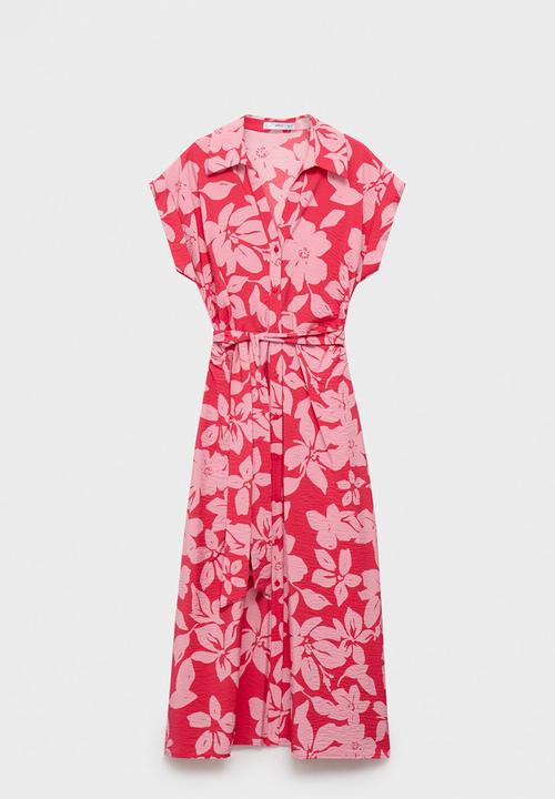 MANGO - Dress Apple - Bright Pink