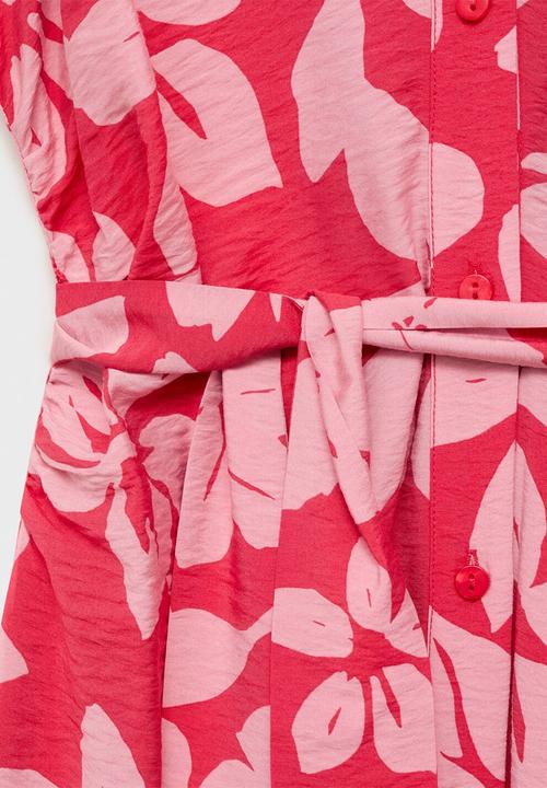 MANGO - Dress Apple - Bright Pink