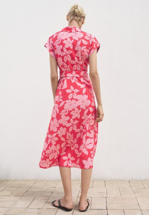 MANGO - Dress Apple - Bright Pink