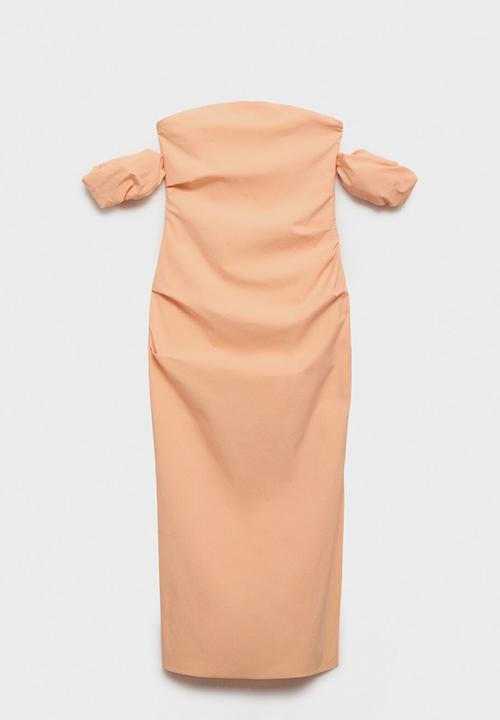 MANGO - Dress Peachy - Light/Pastel Orange