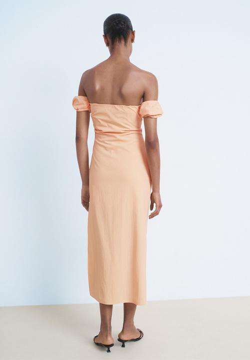 MANGO - Dress Peachy - Light/Pastel Orange