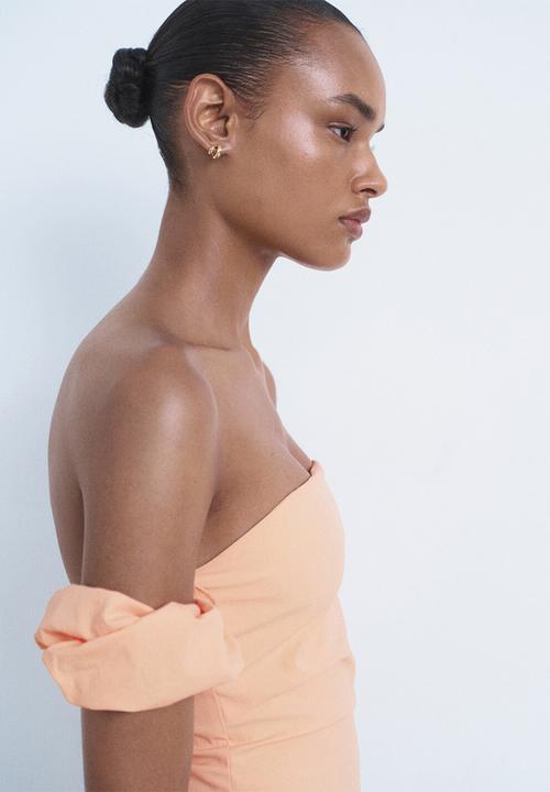 MANGO - Dress Peachy - Light/Pastel Orange