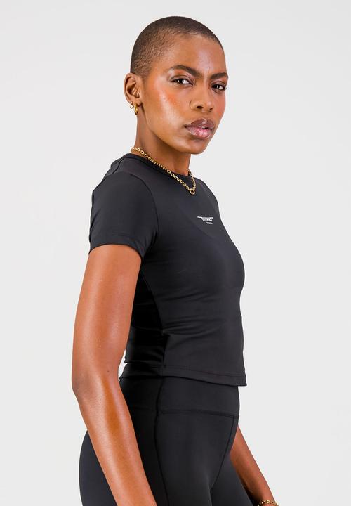 Burnt  - Essential Olivia Fitted Tee - Black
