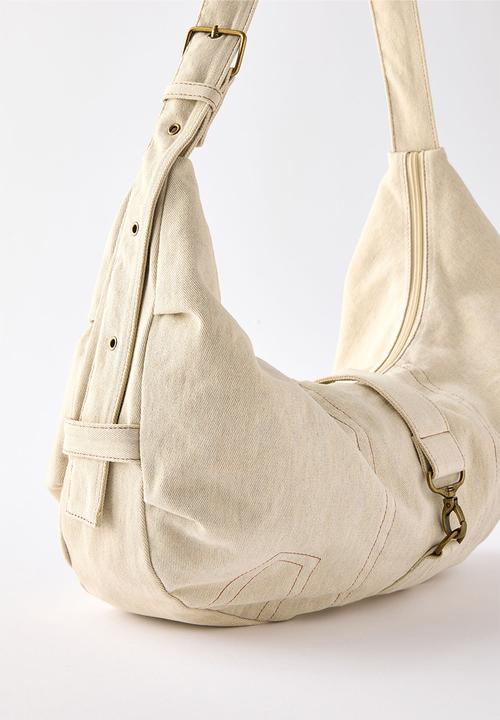 Rubi - Dylan slouchy crossbody bag - washed ecru denim