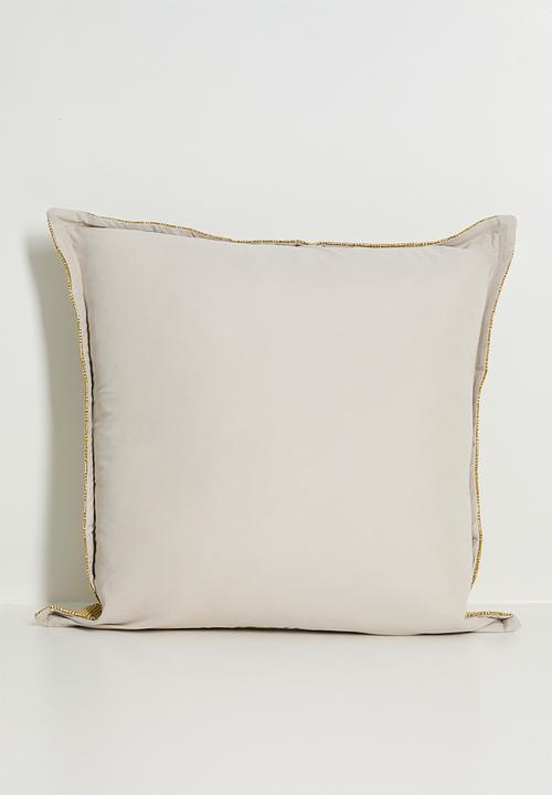 Grey Gardens - Cushion Cover - Ochre Maze 