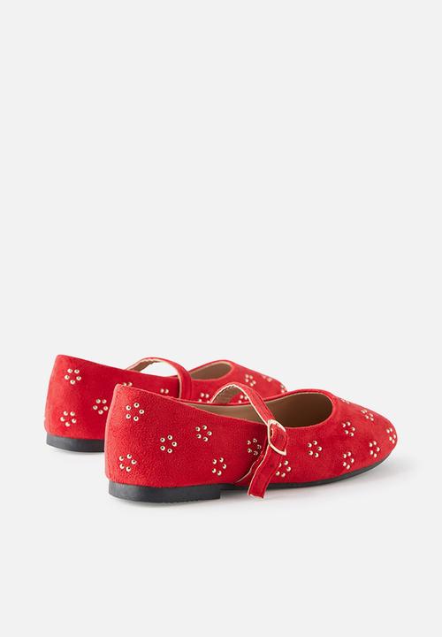 Cotton On - Olivia Ballet Flat - Varsity Red/Studded