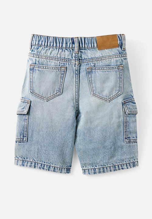 Cotton On - Super Baggy Short -  Airlie Light Blue/Cargo