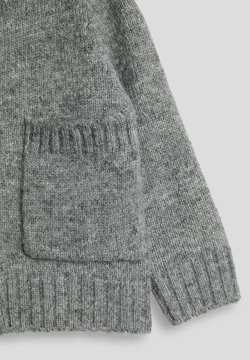 Pop Candy - Woollen zip-up jersey - grey