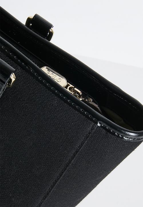 POLO - Jacquard market tote bag - black