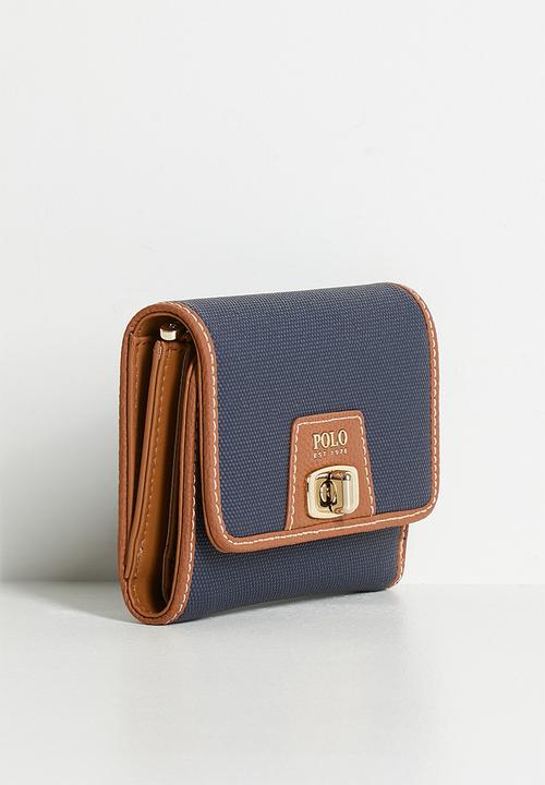 POLO - Cabana trifold purse - blue