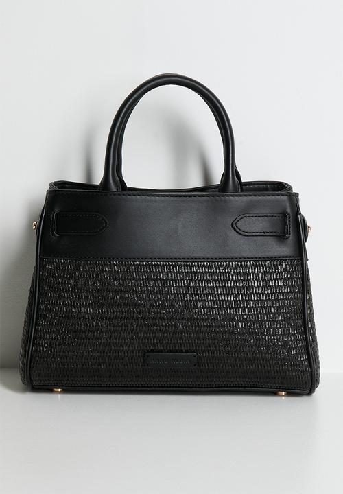 Anne Klein - China Midi Satchel W/ Detachable Strap Bag - Black