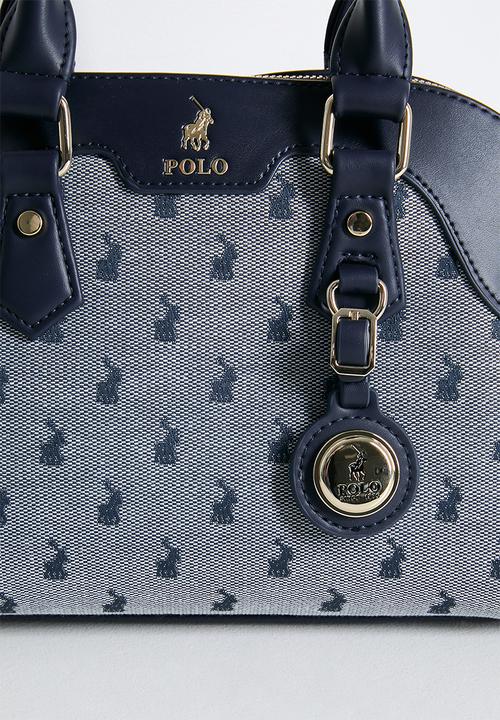 POLO - Jacquard shopper crossbody bag - blue