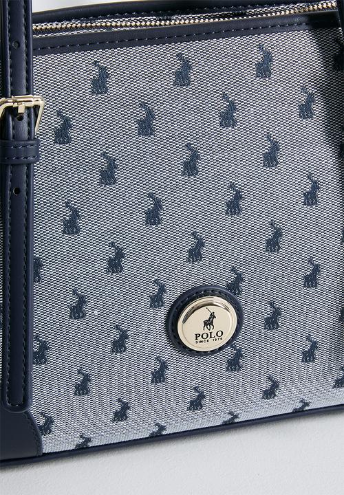 POLO - Jacquard shopper bag - blue