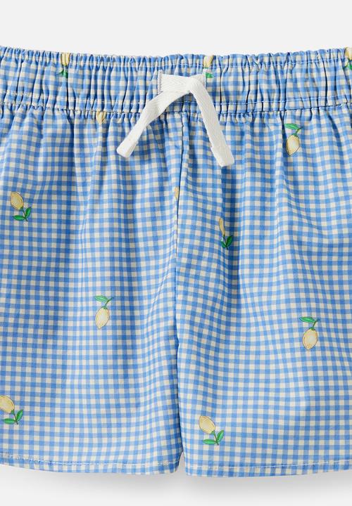 Cotton On - Gigi Woven Short - Blue Bonnet/Gingham