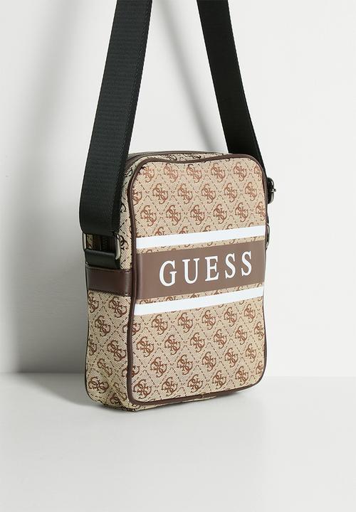 GUESS - Represent crossbody - brown logo