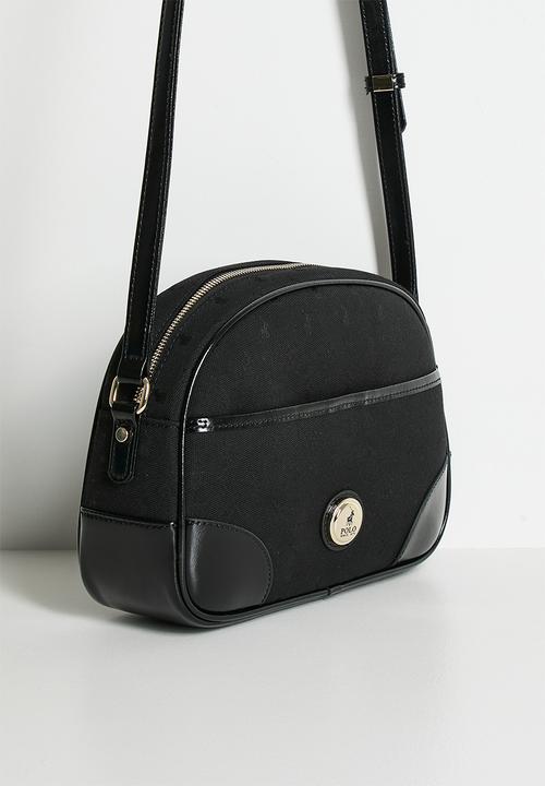 POLO - Jacquard sling bag - black