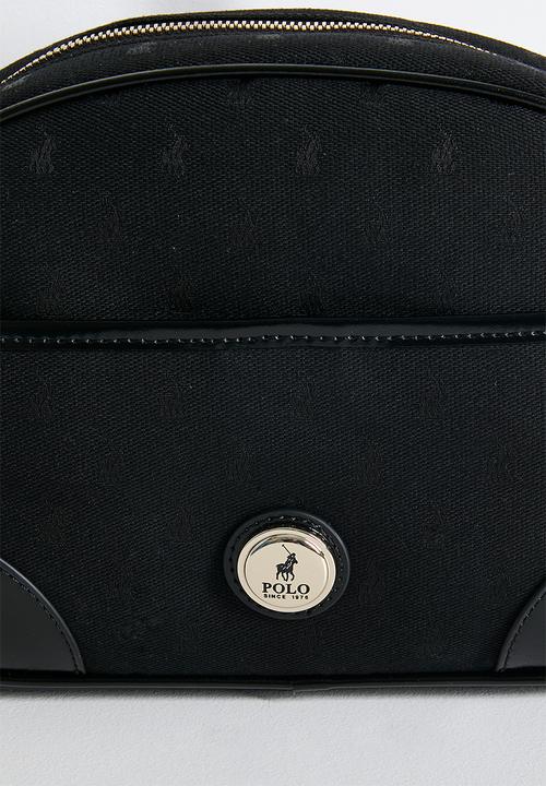 POLO - Jacquard sling bag - black
