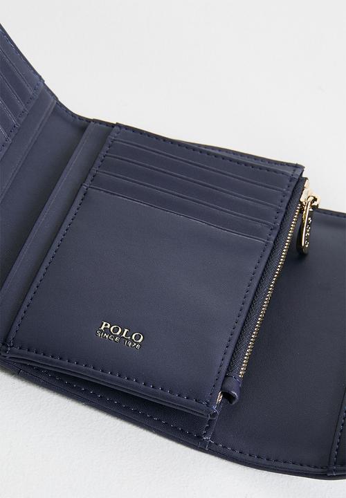 POLO - Jacquard trifold purse - blue