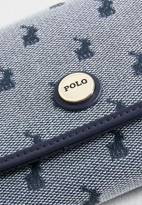 POLO - Jacquard trifold purse - blue