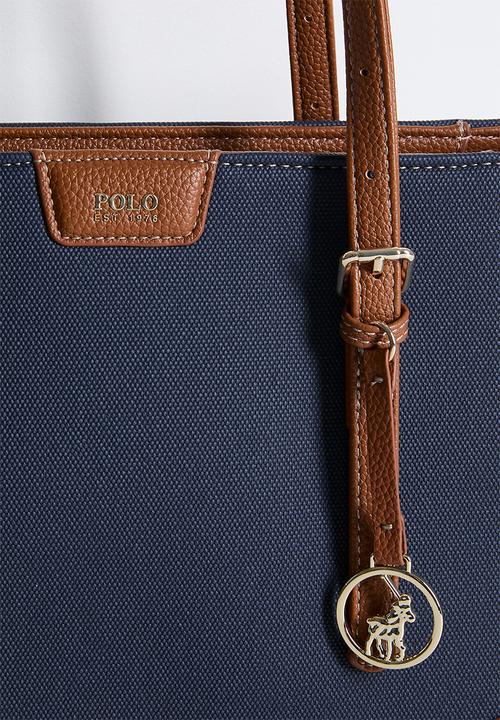POLO - Cabana book tote - blue