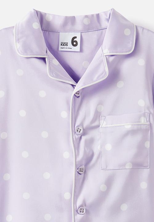 Cotton On - Lullaluxe Short/Long Pj Set - Vintage Lilac/Aria Spot