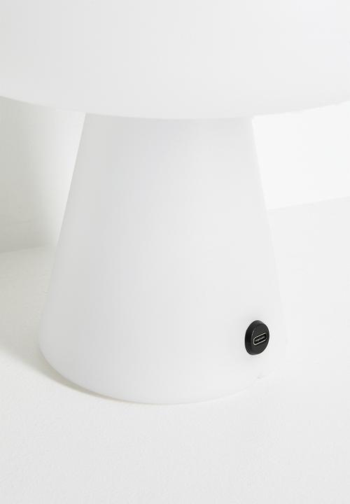 Pop Candy - Convex mushroom night light - white