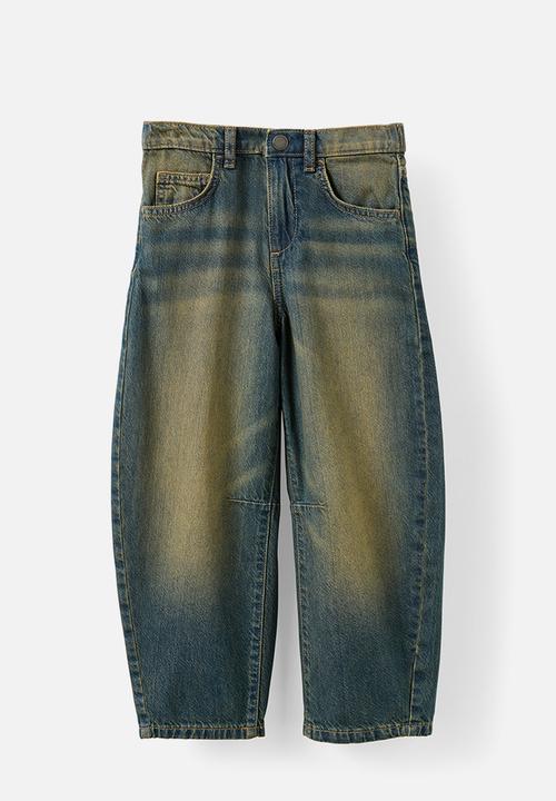 Cotton On - Unisex Barrel Leg Denim Jean - Honey Blue
