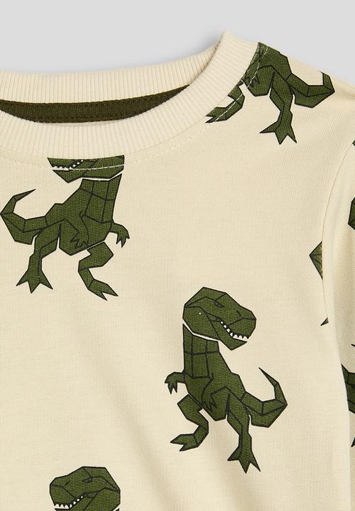 Pop Candy - T-rex aop sweatshirt - buttercream