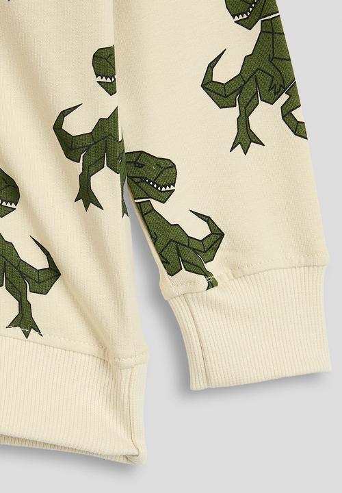 Pop Candy - T-rex aop sweatshirt - buttercream