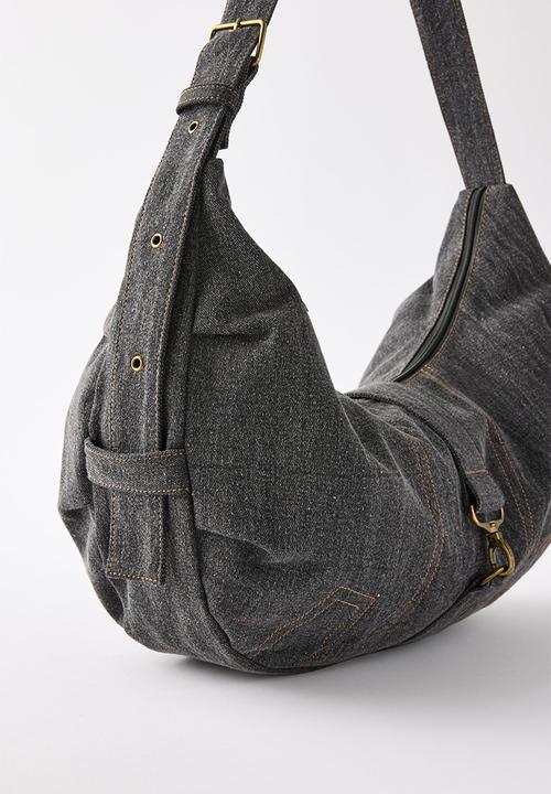 Rubi - Dylan slouchy crossbody bag - washed black denim