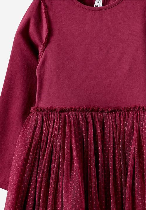 Cotton On - Eloise Long Sleeve Dress Up Dress - Berry Jam