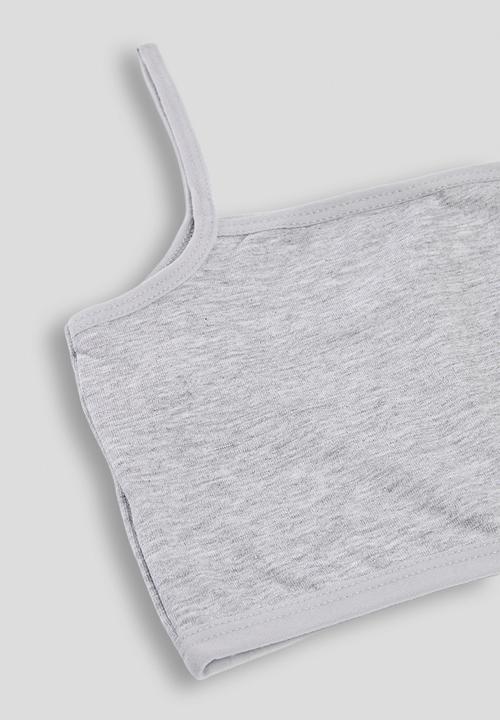 Pop Candy - Cami bra with full briefs - platinum grey