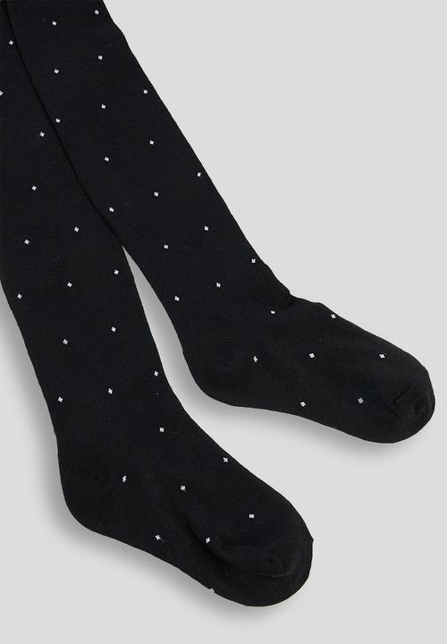 Pop Candy - Polka dot stockings - black