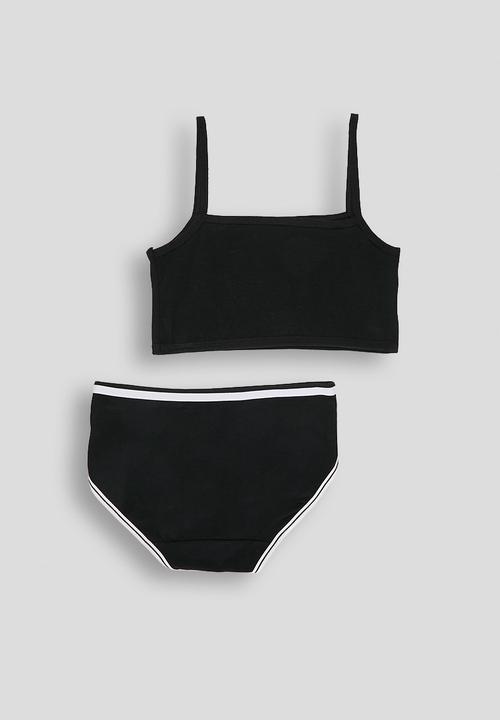 Pop Candy - Cami bra with full briefs - black