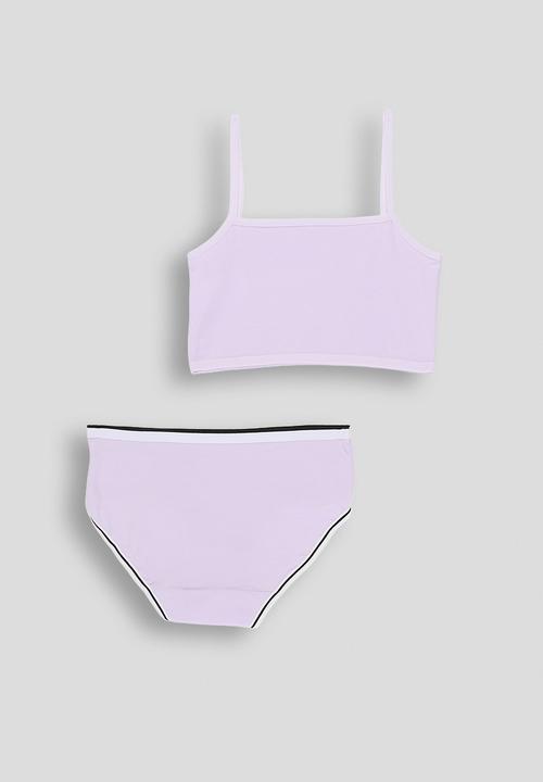 Pop Candy - Cami bra with full briefs - light lilac