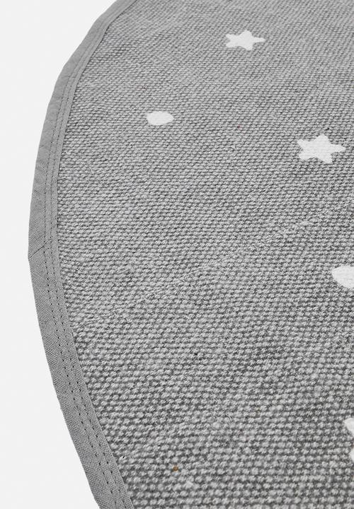 H&S - Round Cotton Rug Bunny 120cm Grey